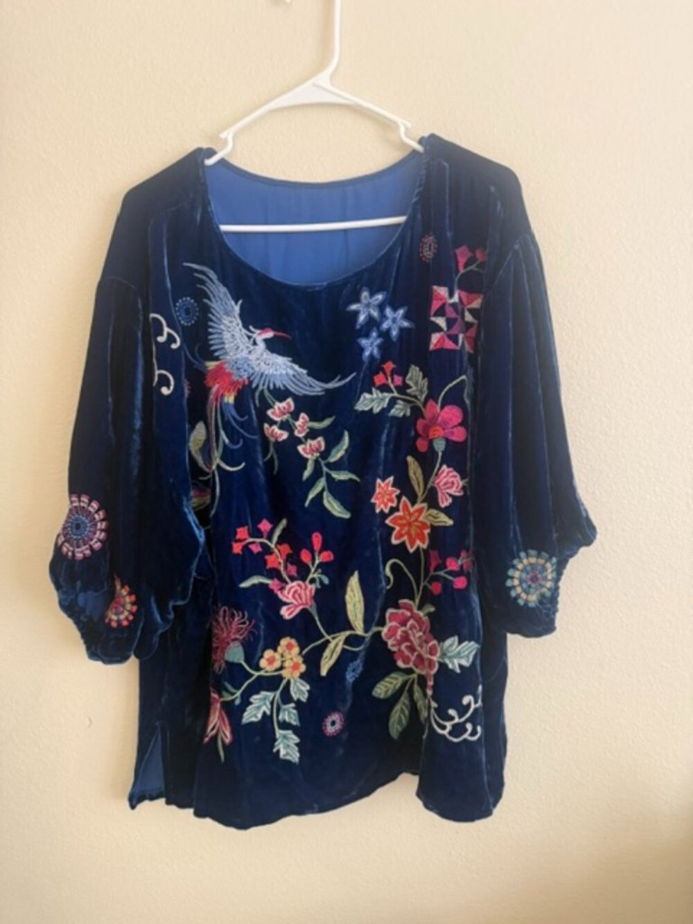 johnny was velvet boatneck blouse